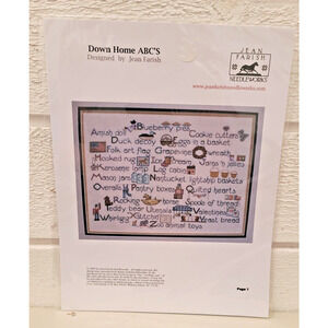 Jean Farish Needleworks - Down Home ABCs - Cross Stitch Leaflet